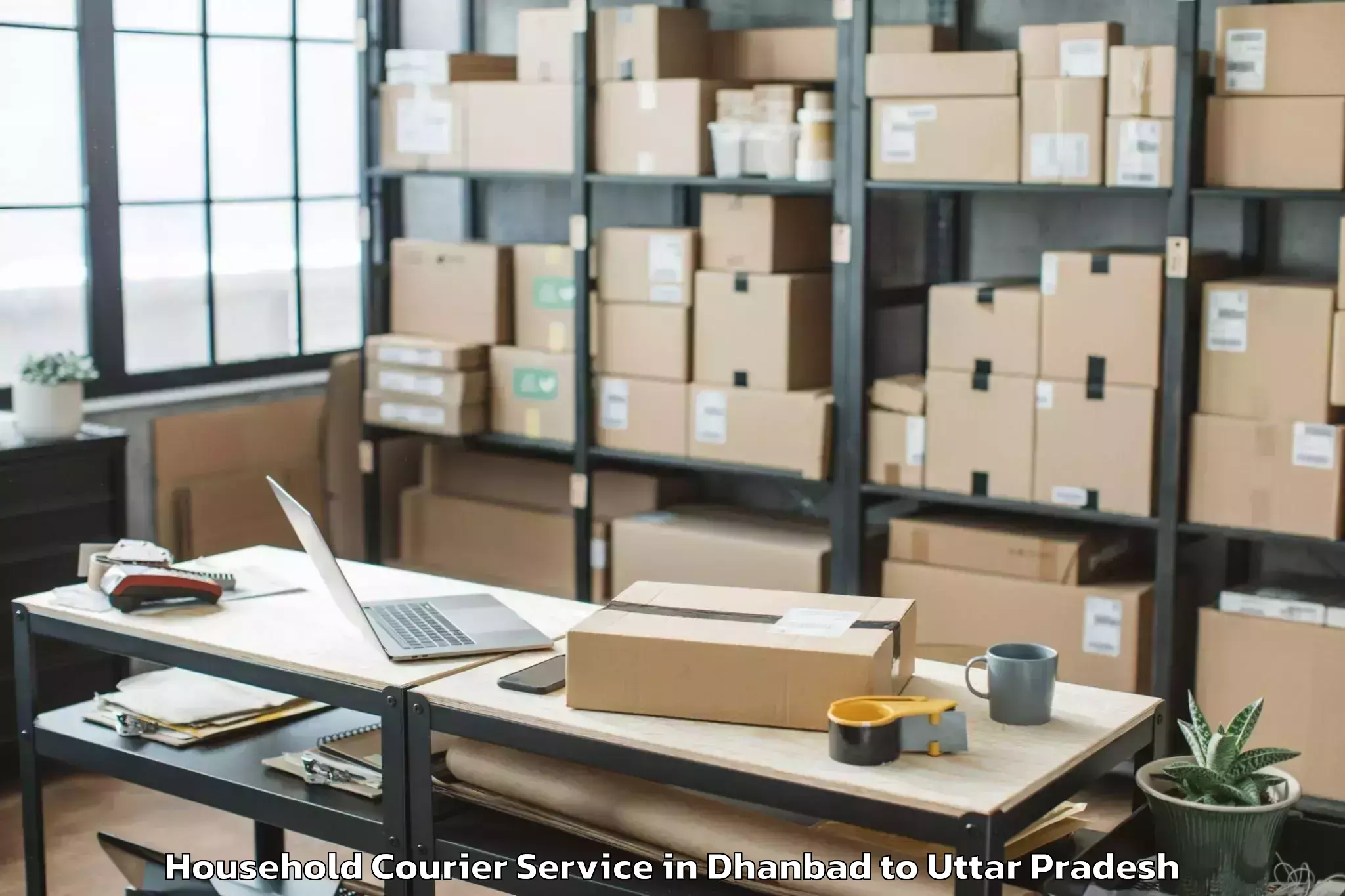 Get Dhanbad to Afzalgarh Household Courier